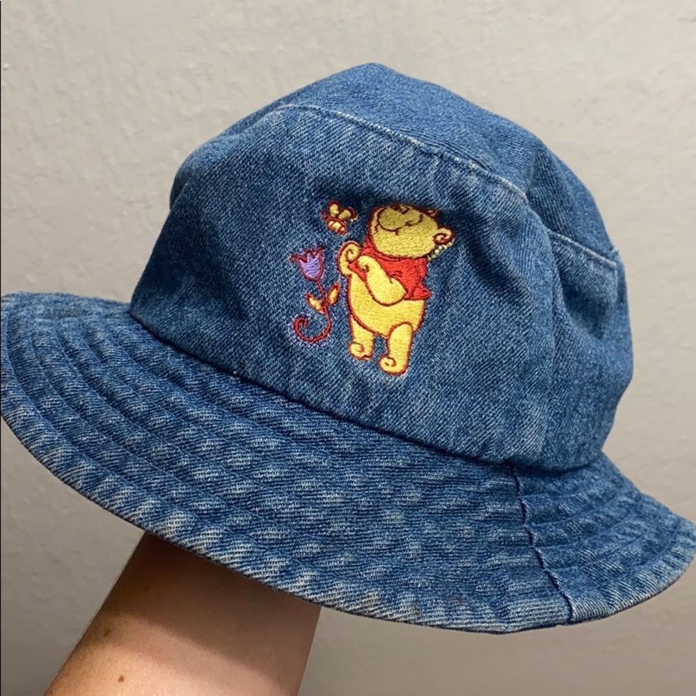 Vintage Winnie the Pooh Denim Bucket Hat